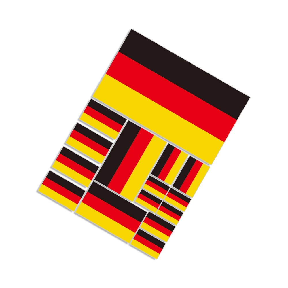 Flag Vinyl Stickers Set - Spain, Poland, Israel, Palestine, Japan, UK, France - for Car, Mirror, Motorcycle, or Laptop
