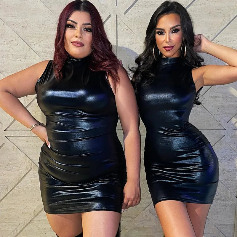 

Пляжные выходы для женщин Одежда для отпуска 2023 платье тиснение кожа без рукавов забавная сумка для ягодиц женское однотонное спандекс