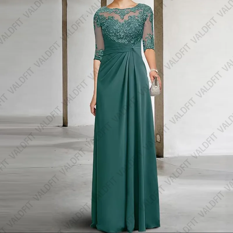 Green Mother of the Bride Dresses Sleeves Wedding Party Dress Robes Invitee Mariage Formal Occasion Dress