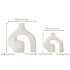 CAPIRON Ceramic White Nordic Vase of 2 Modern Minimalist Decorative Table Centerpiece Wedding Dining Living Room Office Decor 6