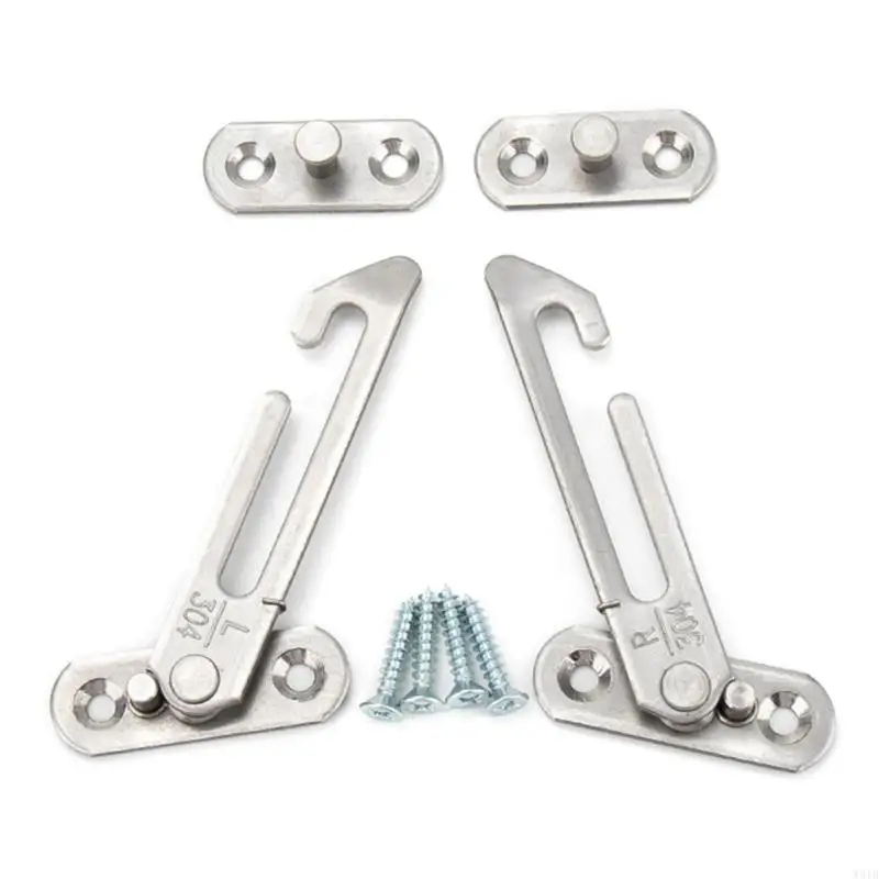 W91B Stainless Steel Window Locks Easy to Install Window Restrictors Limiters