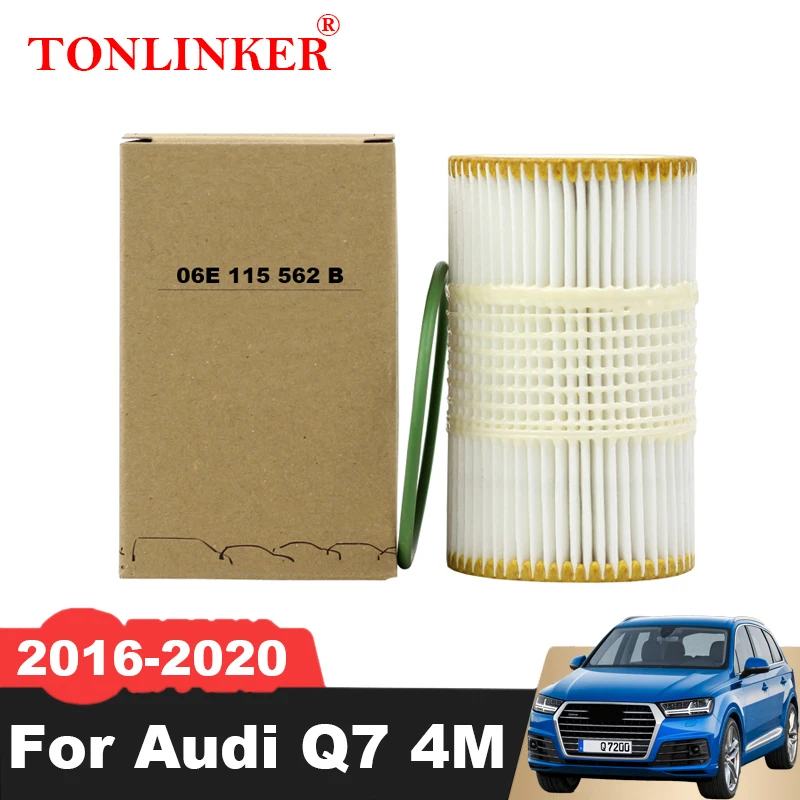 

TONLINKER Oil Filter 06E115562B For Audi Q7 4M 2nd 3.0TFSI 3.0 55TFSI Quattro 2015 2016 2017 2018 2019 2020 CREC 06E115466E