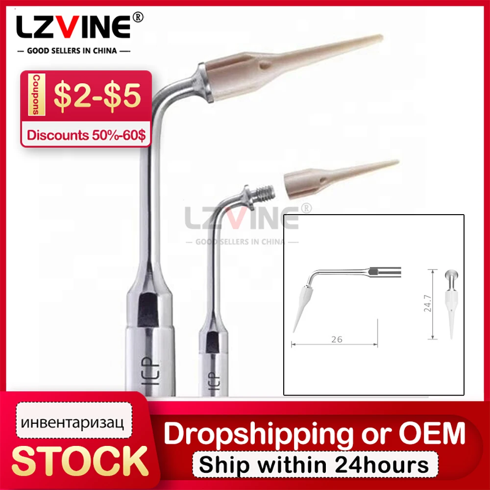 ICP EMS Woodpecker Ultrasonic Piezo Scaler Dental Scaler Piezo Tips