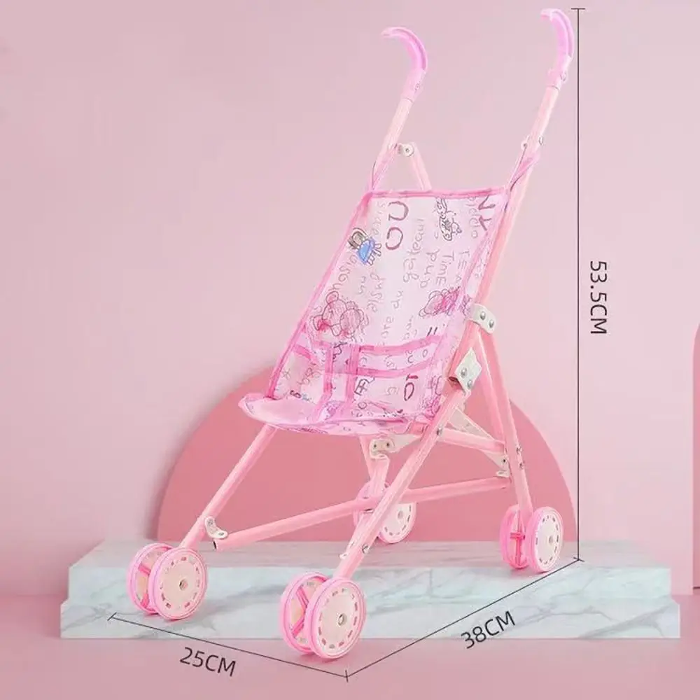 Foldable Multicolor Doll Stroller for Kids