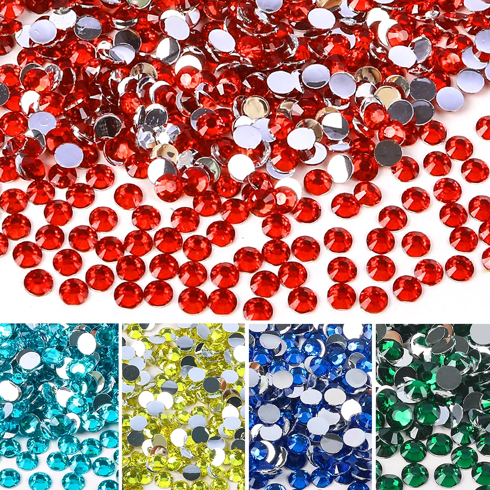 

Wholesale Flatback Silver Bottom Resin Rhinestone Glitter Crystals Diamond Stone Gems For DIY Craft Tumbler Decoration
