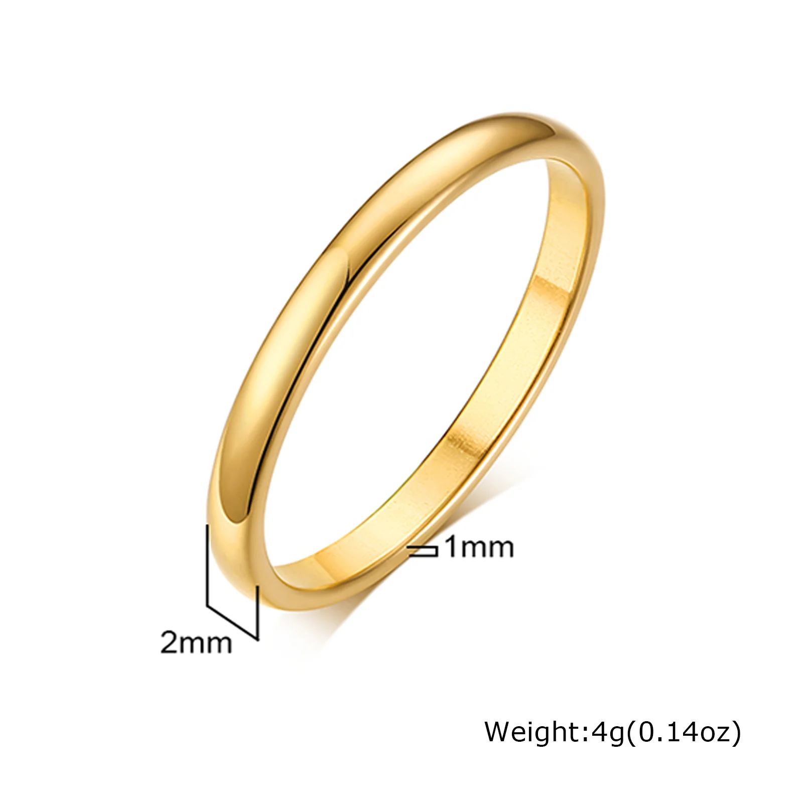 2mm Gold