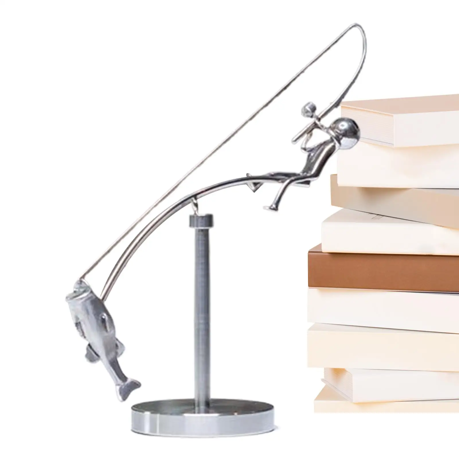 Lieawy Fisherman Balancing Sculpture - Kinetische Skulptur 25x6x12 Cm