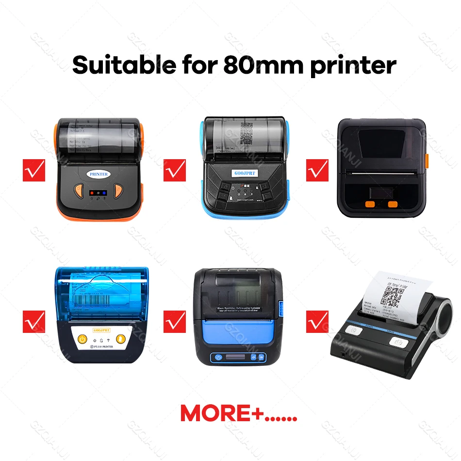 20 Rolls 80mm*30mm 80mm*40mm Thermal Paper Roll Fit Mini Portable Thermal Receipt Bill Printer POS Cash Register