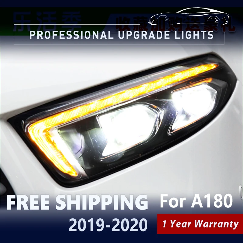 

Car Accessories for Mercedes-Benz A Class 2019-up A180 A200 W177 Headlights All LED Blue Start DRL Turn Signal Lamp