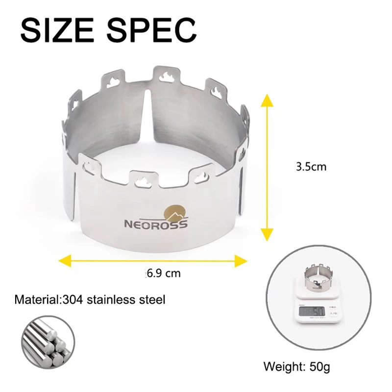 Camping Stove Outdoor Gas Wind Shield Support for SOTO Spider Stove ST310 Brothers BRS3000T FMS300T stove windscreen camping stove accessories