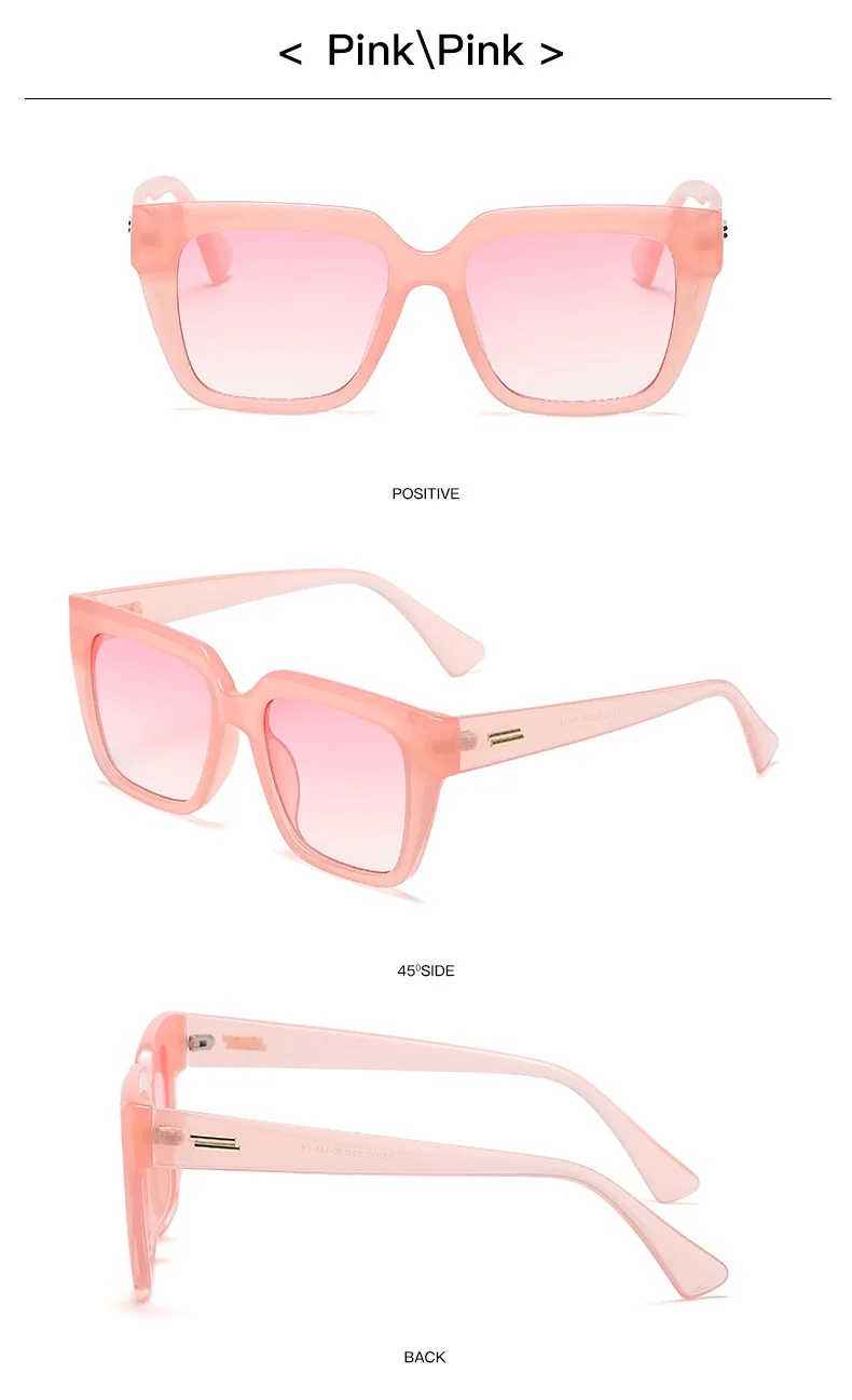 Fashion Square Sunglasses Women Men 2022 Trendy Oversized Designer Sun Glasses Vintage Shade UV400 Blocking Outdoor De_voghion.com