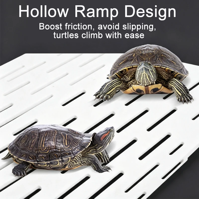 Turtle Basking & Resting Platform with Suction Cups and Climbing Ladder