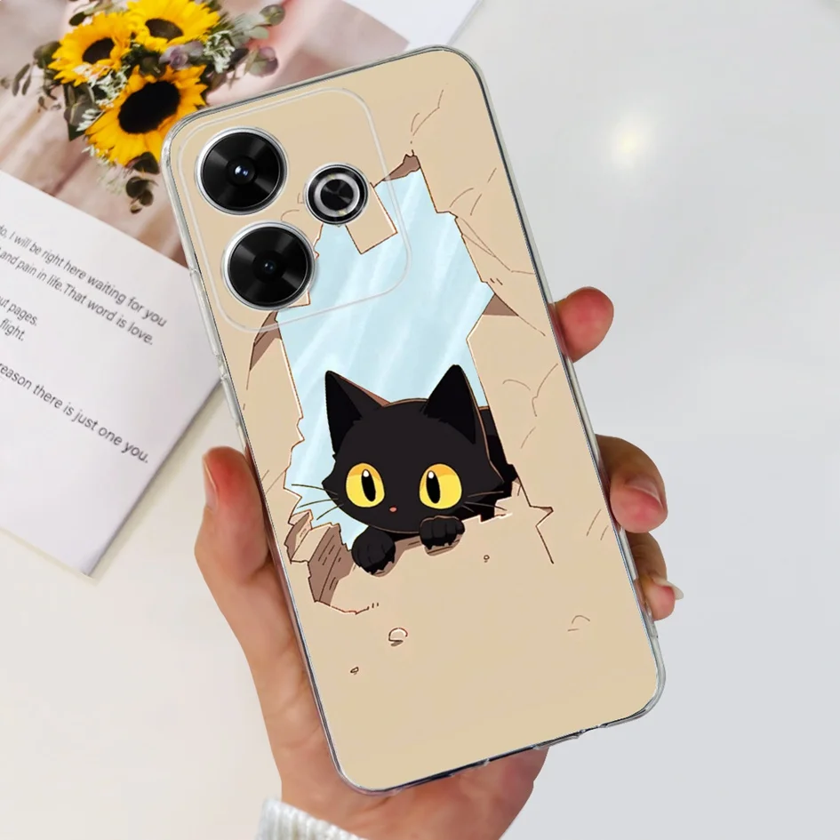 2024 Fashion Tulip Flower & Butterfly Soft Silicone Clear Phone Case