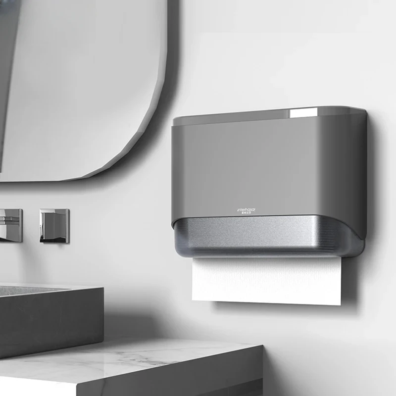 Toilet Paper Towel Dispenser Wall Mounted Punch Free Paper Towel Holder Shopping Malls Tissue Dispenser for Bathrrom toilet paper holder paper towel rack tissue dispenser