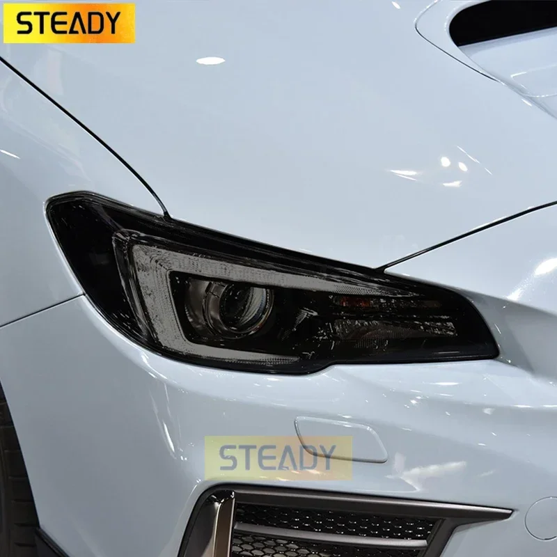 2 Pcs Car Headlight Protective Film Front Smoked Black TPU Sticker For Subaru Forster WRX BRZ Outback Legacy Impreza Accessories 2 2 Pcs Car Headlight Protective Film Front Smoked Black TPU Sticker For Subaru Forster WRX BRZ Outback Legacy Impreza Accessories 2