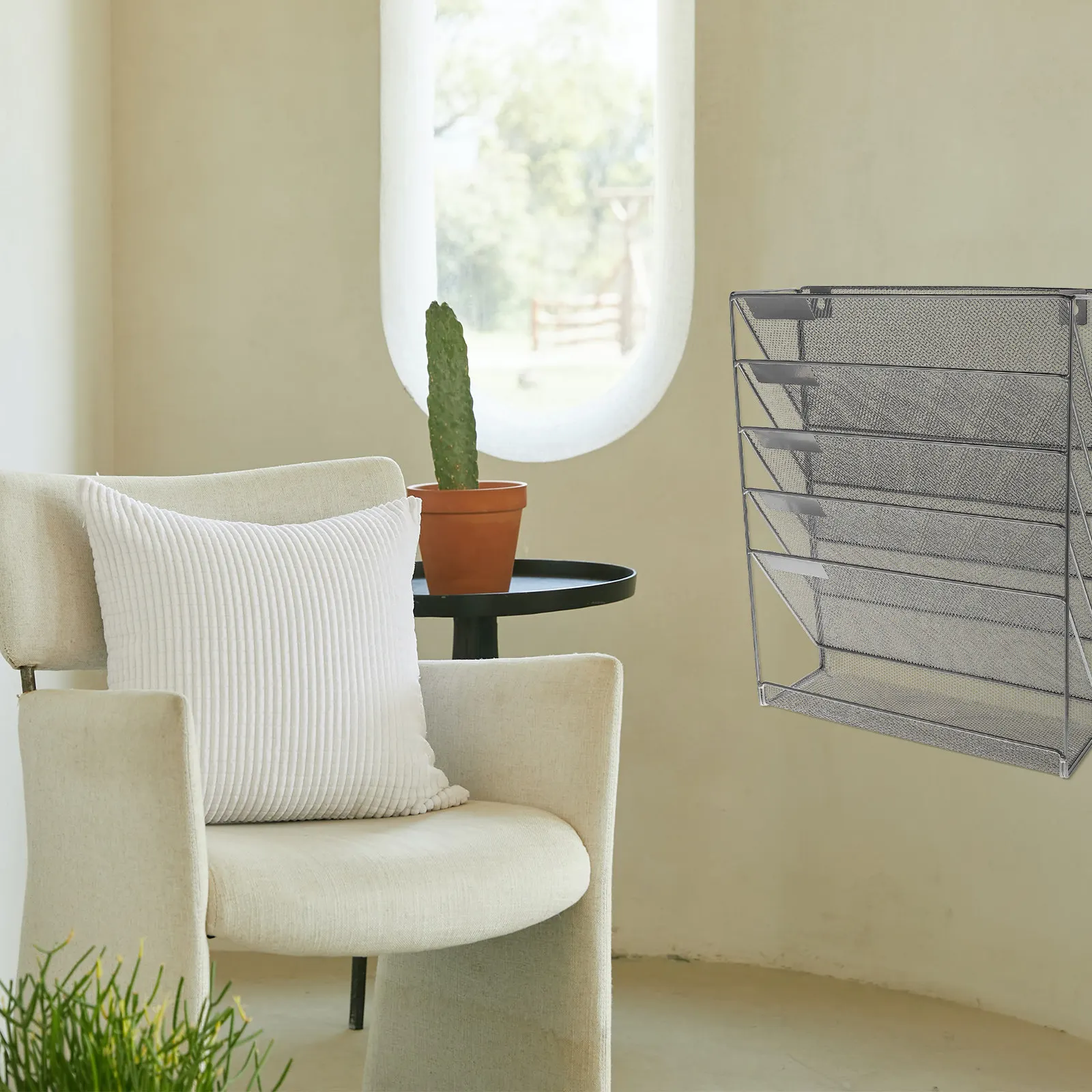 1Pcs 벽걸이 형 파일 랙 강력한 내력 사무실 문서 정리 보관함 책 잡지 용 파일 홀더