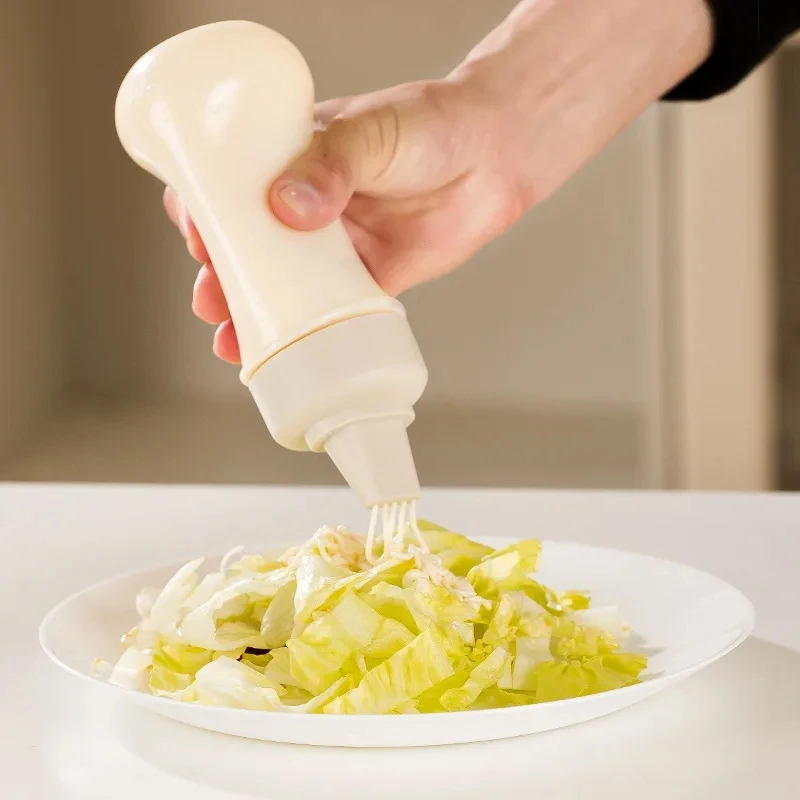 3 PCS Hole Squeeze Bottles Condiment Bottles With Nozzles Ketchup Mayonnaise Squeeze Bottle Honey Dispenser Kitchen supplies