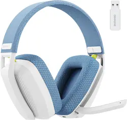 Enhanced Wireless Gaming Headset with Flip ENC Mic and Dual-Mode Bluetooth (Blue)
