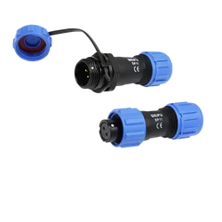 Waterproof Industrial Electrical Connector with Weld Wire Panel, IP68 Rating - 2pin (SP1110S SP1111P(SET))