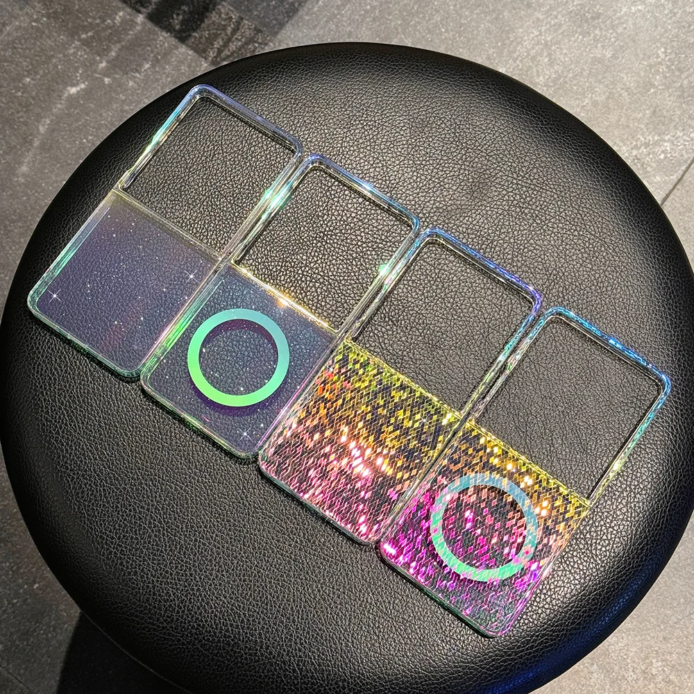 Stylish Glitter Plated Magnetic Phone Case with Soft TPU Shell