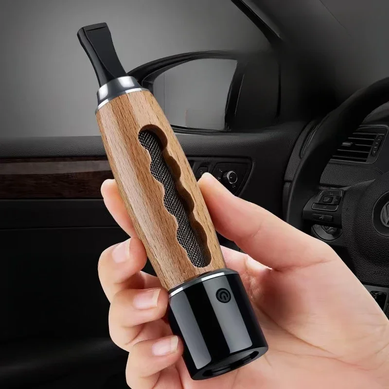 Charging Lighter Vintage Wood Grain Creative USB Tungsten Coil Lighter Car Portable Ash Collection Anti-dirty Cigarettes Filter Charging lighter