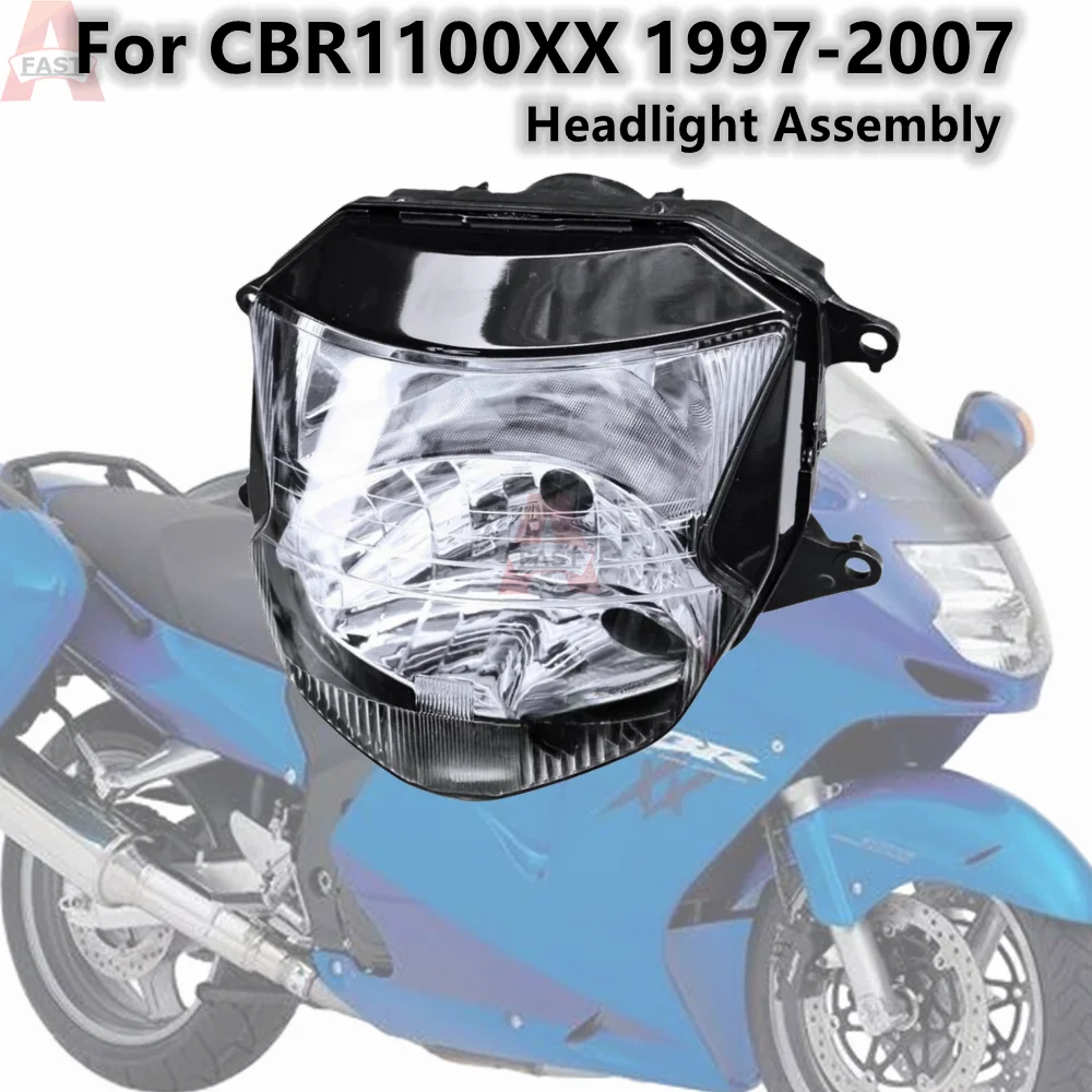 

Для Honda CBR1100XX CBR 1100XX супер черный Дрозд 1997 - 2007 мотоциклетная фара, сменная фара, осветительная лампа Clear CBR 1100XX