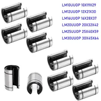4/10Pcs เปิด Linear Sliding Motion แบริ่ง LM10UUOP LM12UUOP LM13UUOP LM16UUOP LM20UUOP สําหรับ CNC Rods Rail Linear SHAFT อะไหล่ 1
