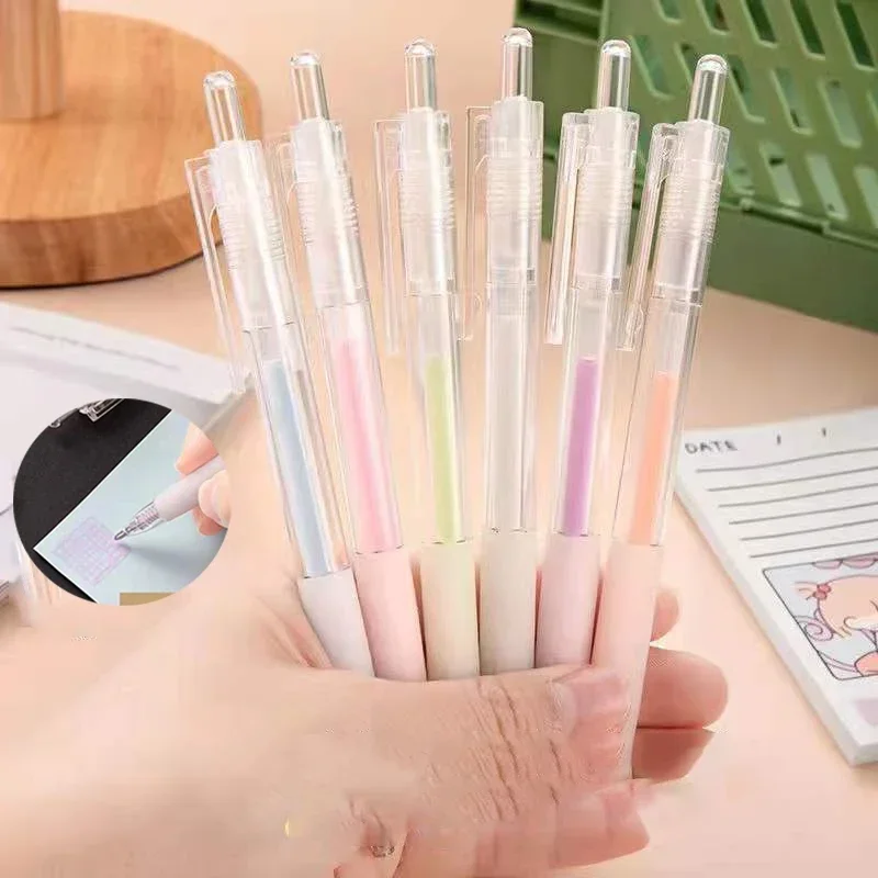 6PCS 캔디 컬러 빠른 건조 접착제 펜 수동 솔리드 접착제 스틱 학생 핸드북 Diy 고점도 접착제 사무실