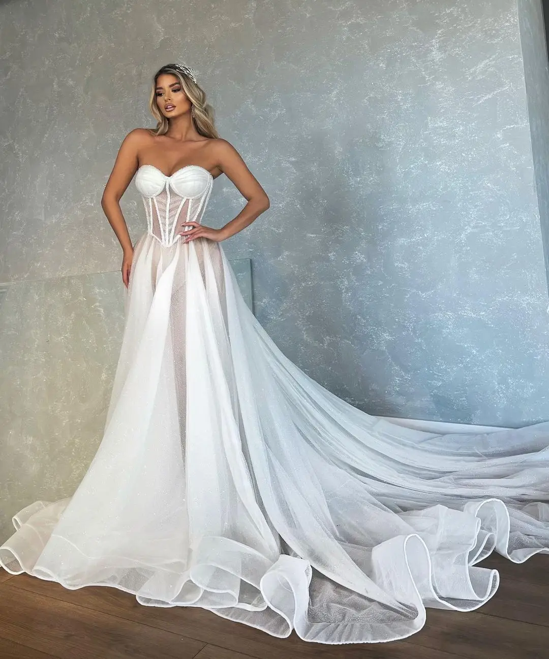 Sexy See Through Corset Wedding Dresses