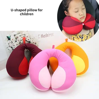Children's Car Neck Protection Pillow Plush U-shaped Nap Pillow Baby Car Safety Seat Head Support Pillow Children Travel Pillow 1