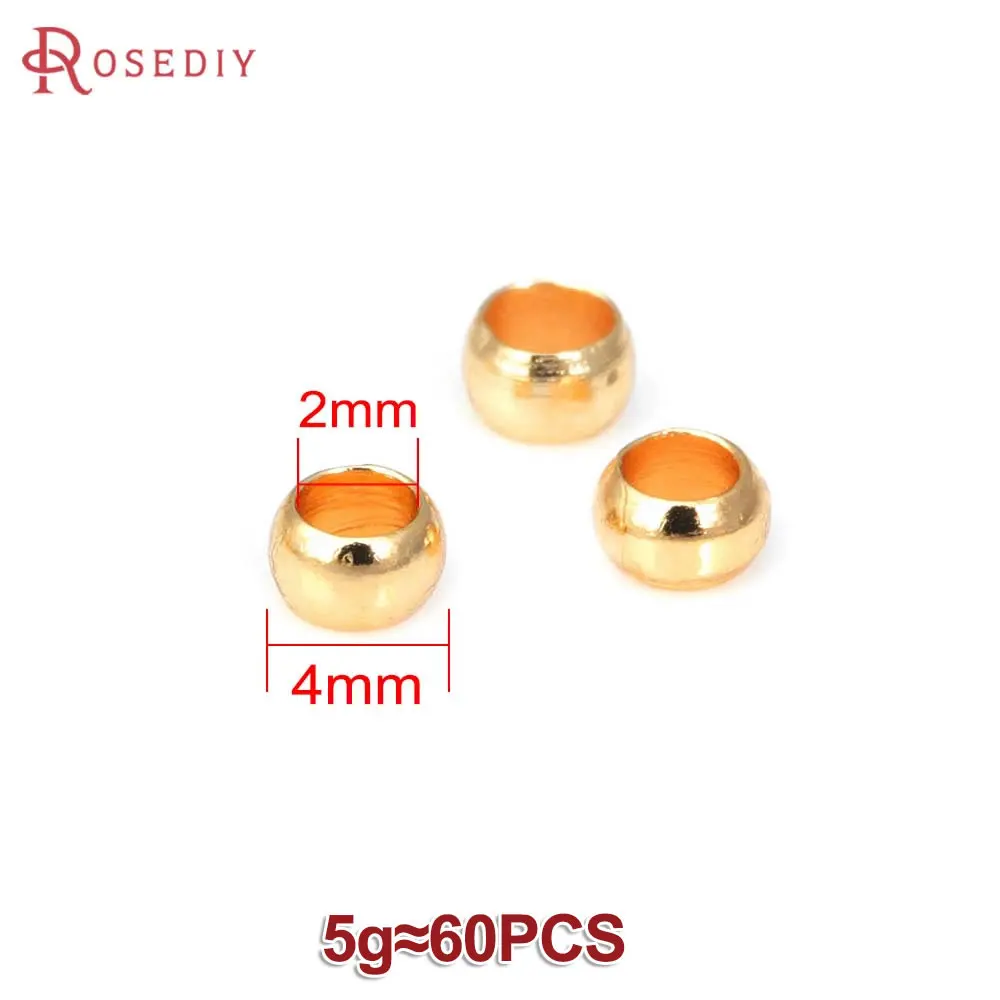 Elegant 18K Gold-Tone Brass Beads