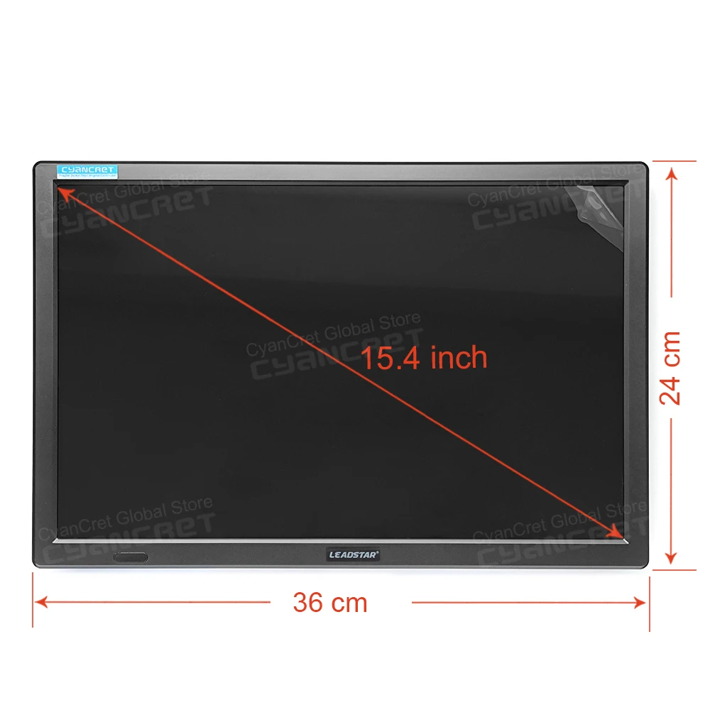 LEADSTAR D16 15.4 Inch Big Screen Portable TV ATSC Digital Analog Television Support H.265 AC3 HD for Car Kitchen Home