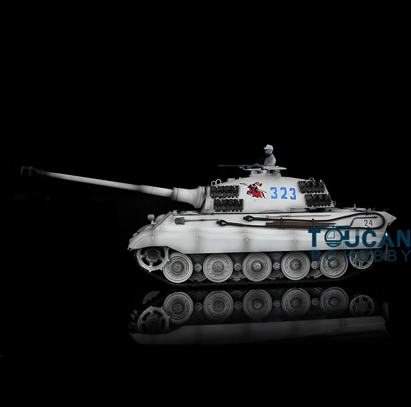 1/16 HENG LONG Snow 7.0 Plastic German King Tiger RTR RC Tank 3888A 360° Turret TH17547-SMT4 6