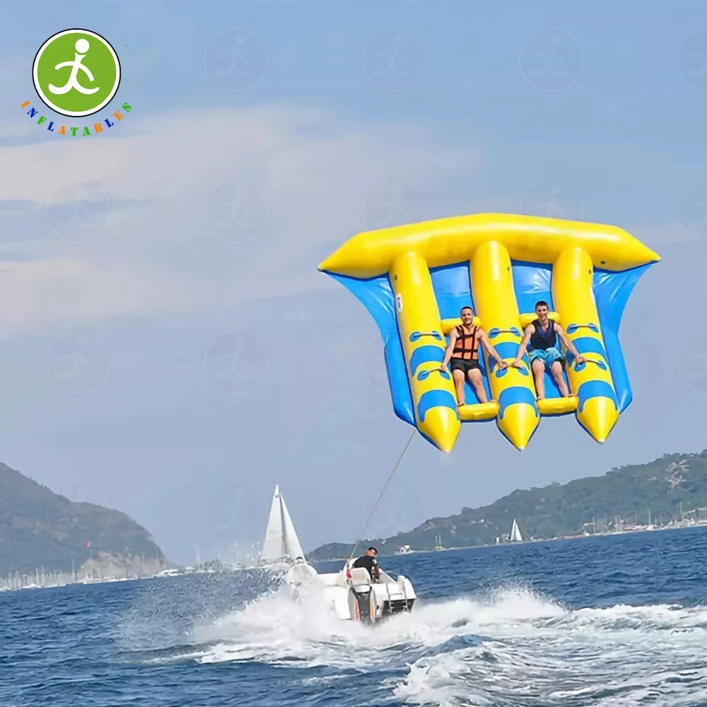 Customizable water toys crazy giant inflatable flying fish water sports banana boat flying fish tube towing amusemen