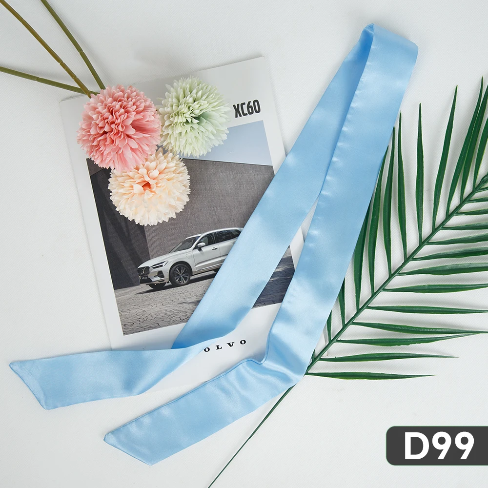 Silk Satin Scarf Hair Ribbon Neck Tie Scarf Yellow Black Purple Solid Colors Scarfs For Women Hair Diy Handbag Fashion Gifts