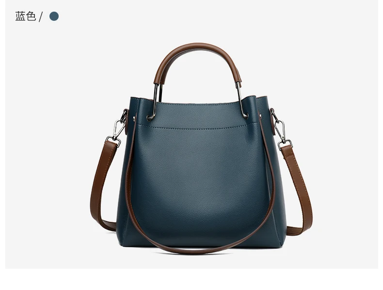 Damen-Handtasche, PU-Leder, Einkaufstasche, Umhängetasche, modische Tasche, stilvoller Griff oben, Schwarz, Braun, Farbe, vielseitige Tagestasche – Detail 12