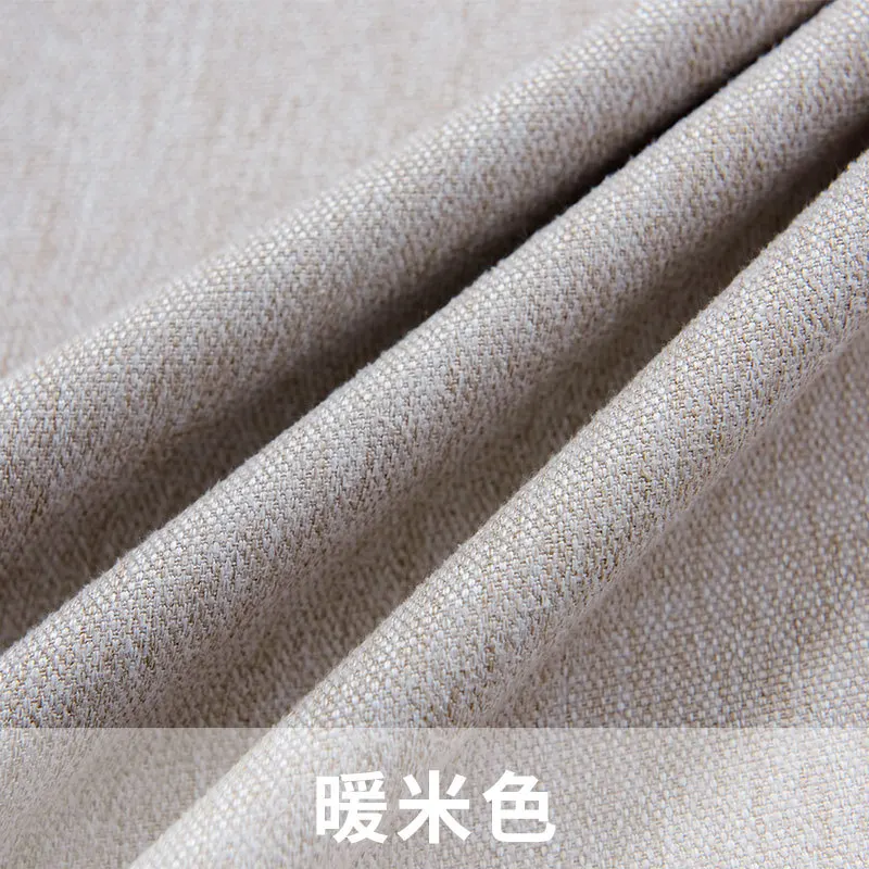 Curtains for Living dining Room Bedroom Modern velvet linen stitching curtains solid color cotton and linen thickening blackout door curtains Curtains