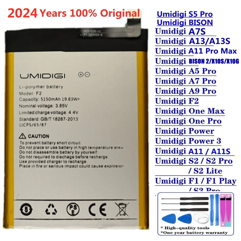 

New Original Battery For UMI Umidigi F1 Play F2 A9 / A7 A5 A3 A1 Pro Z2 Z Touch One Max One Pro Power 3 S2 Lite S5 S3 Pro BISON