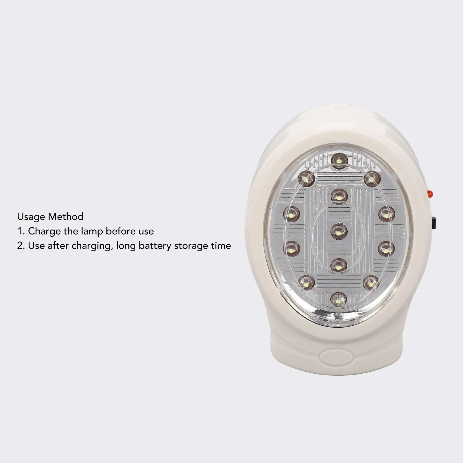 Rechargeable 2W LED Emergency Light Cold White Dual Mode Energy-Saving AC110-240V Power Failure Lamp