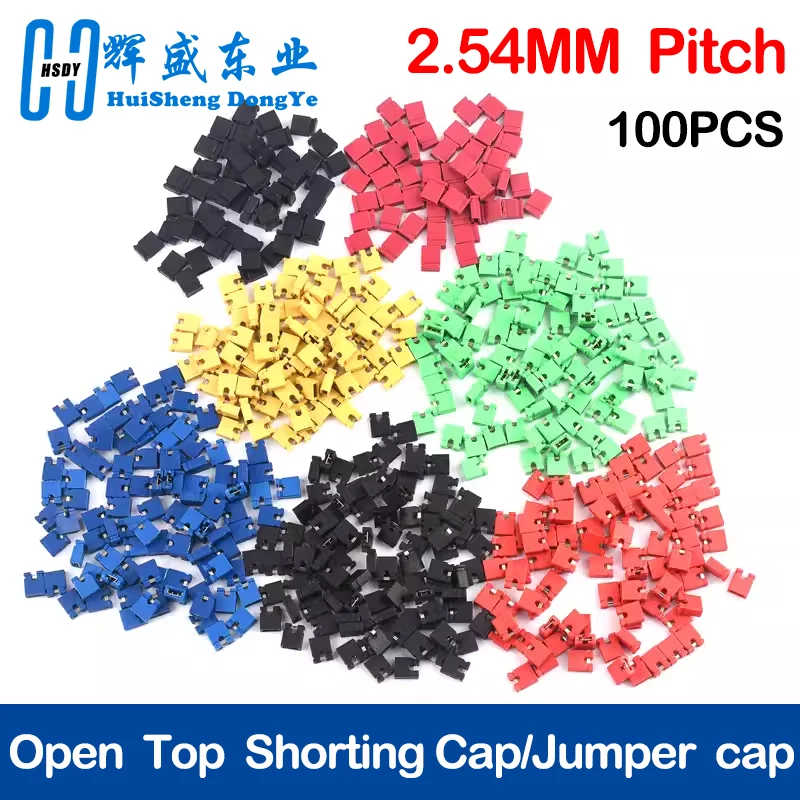 100Pcs Pin Header Jumper Blocks Connettore 2.54Mm Per 3 1/2 Hard Disk Drive Cd/Dvd Drive Scheda Madre E/O Auto Di Espansione