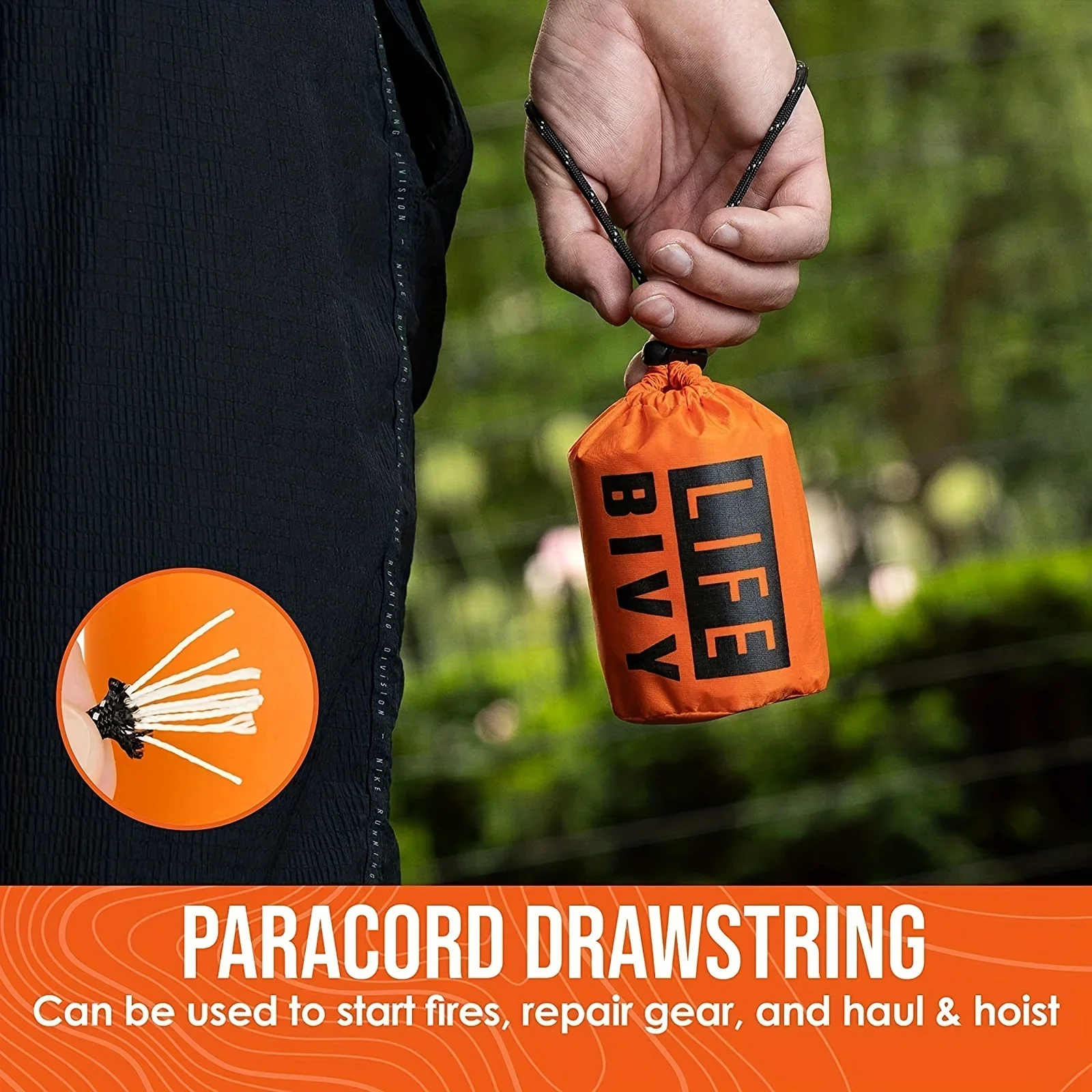 Survival Sleeping Bag Portable Waterproof Emergency Outdoor Edc Camping Gear Thermal Sack First Aid Rescue Kit Mylar Blanket
