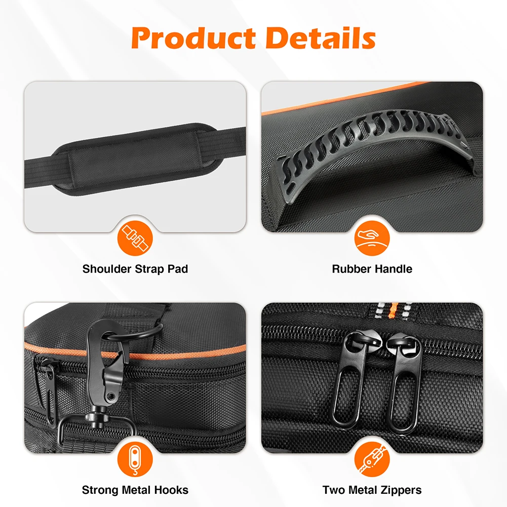 Jackery Explorer 300/1000 V2 주최자 가방 용 휴대용 발전소 보관 케이스 어깨 끈 및 손잡이가있는 방수