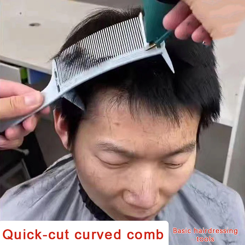 

Man Curved Positioning Comb Adjustable S Arc Design Professional Barber Hair Cutting Hair Clipper Comb Hairdresser Styling Tools