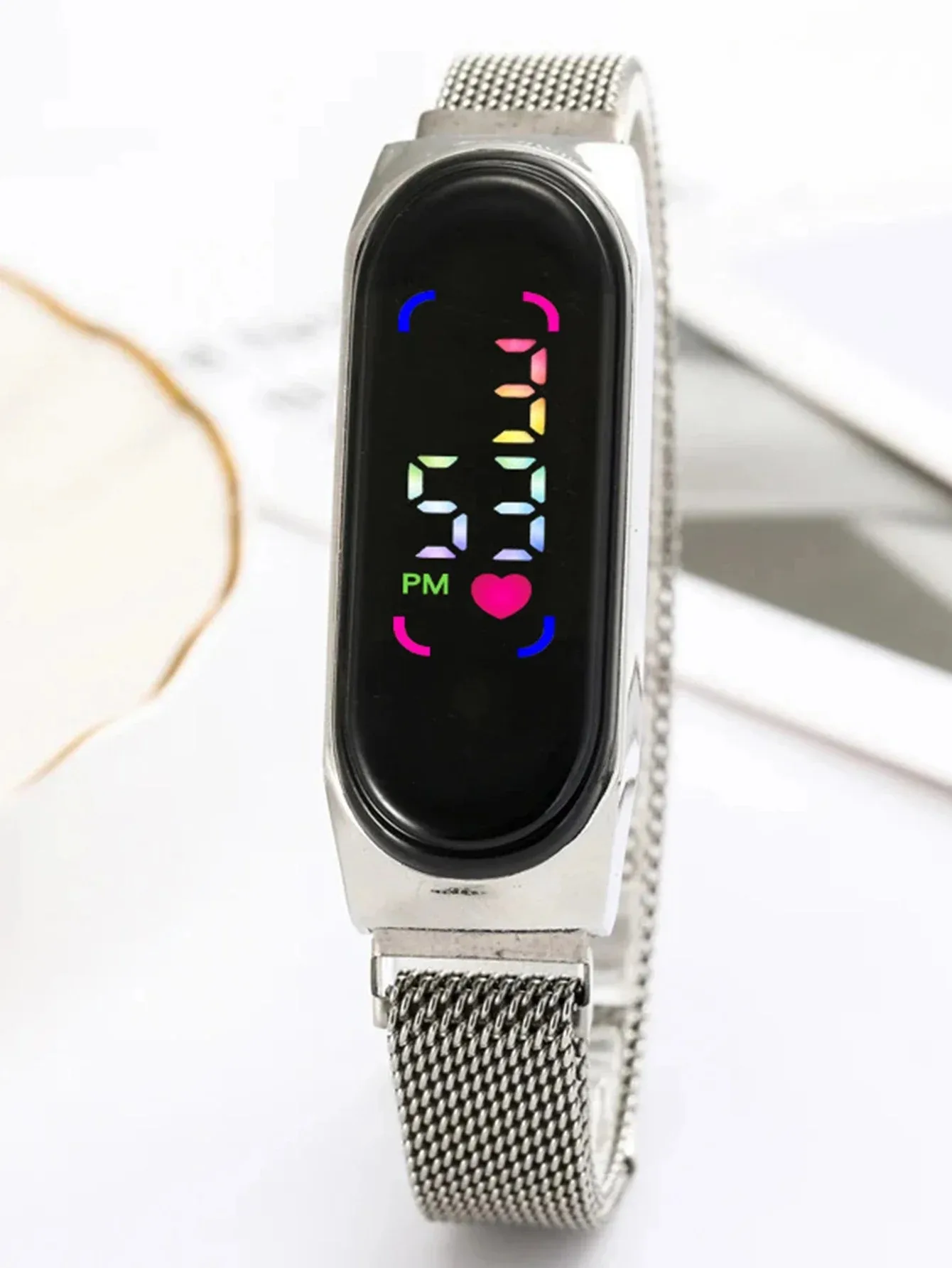 Electronic Watch M7 Cartoon LED Student Sports Mesh Strap Bracelet