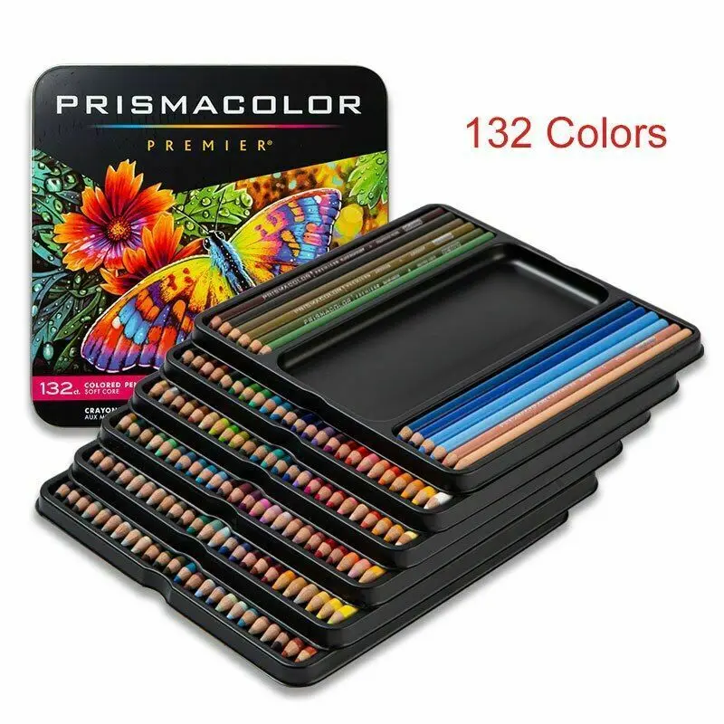 Prisma Premier-lápices de colores para dibujo profesional, Material al  óleo, 72, 132, 150 colores - AliExpress