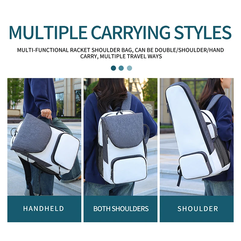 Sports Tennis Paddle Backpack Foldable Squash Badminton Racket Bag Padel Racquetball Carrying Handbag For Men Women Sports Bags 3
