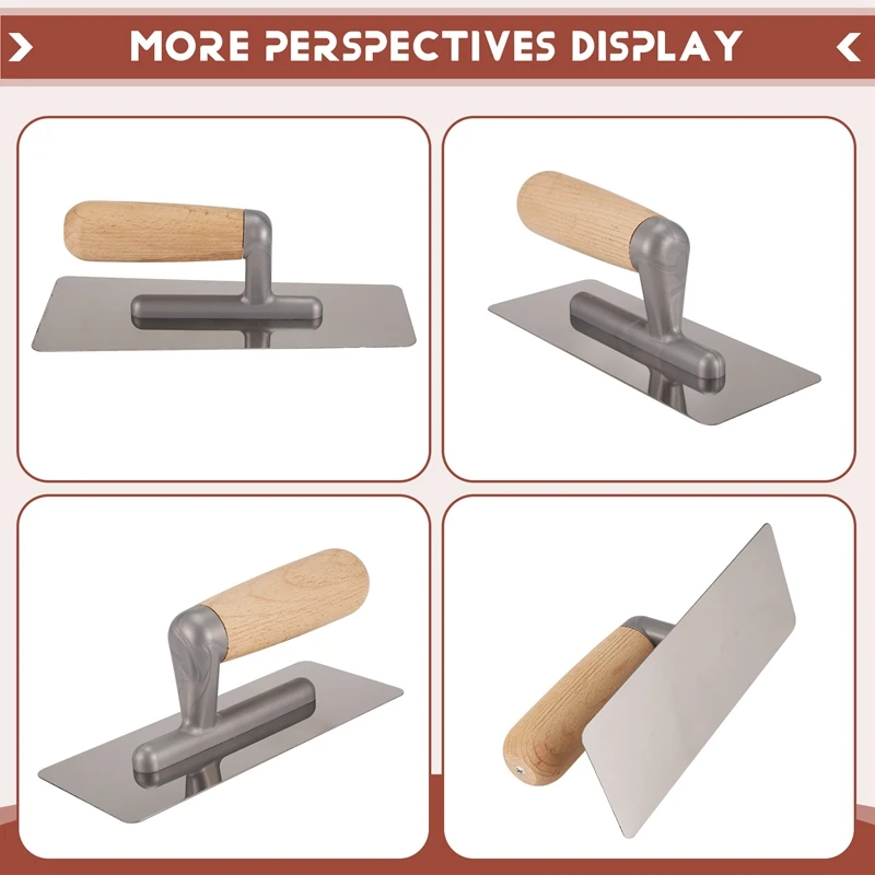 Plastering Trowel 2 Pieces Stainless Steel Venetian Plaster Trowel Paint & Plaster Trowel Sets Paint Plastering Finishing Hand Tools