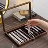 Put pearl necklace storage box with lid, glass dustproof long bracelet, bead jewelry, thick neck chain jewelry box, viewing tray 1