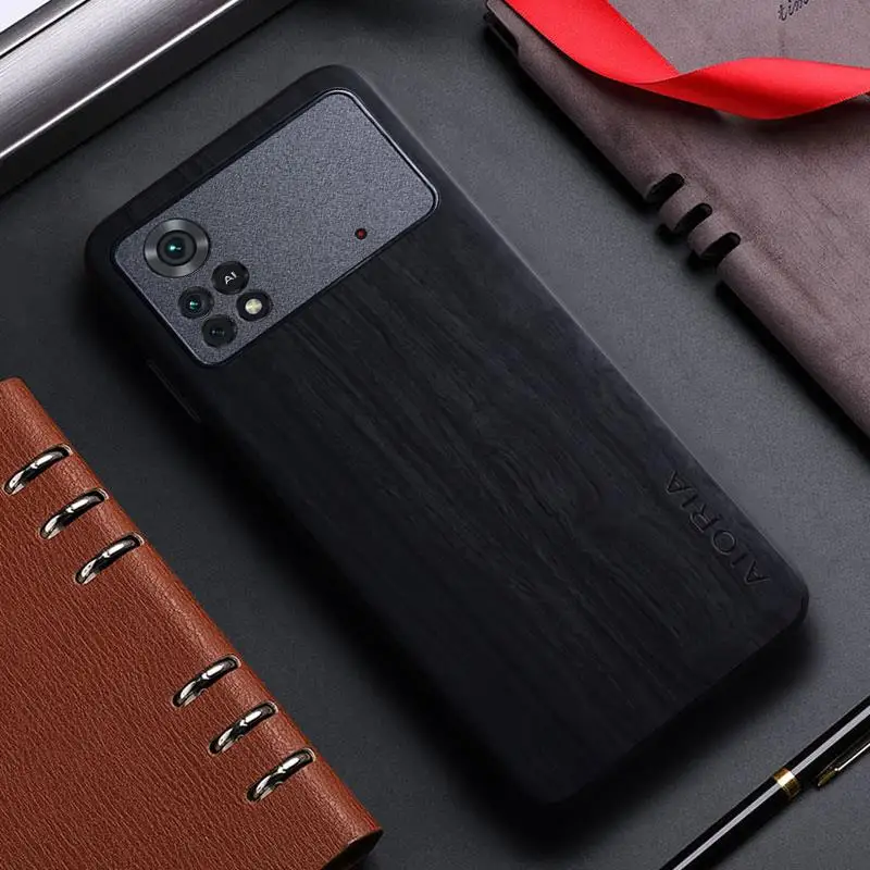 Bamboo Wood Pattern Leather Phone Case - Premium Design for Xiaomi and Redmi Series