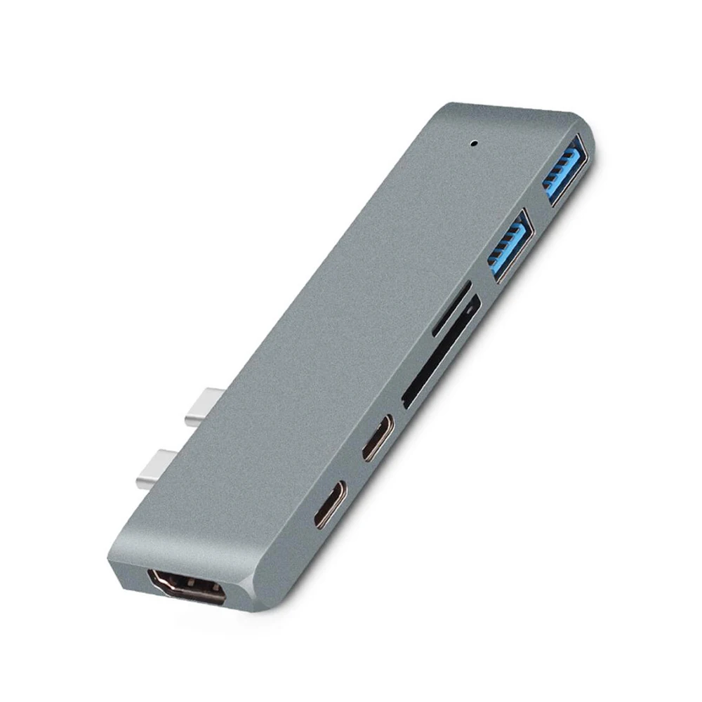7-in-1 USB C Hub for MacBook Pro 13 M2 Air, MacBook Adapter with 4K HDMI, 100W PD, 40Gbps TB3 5K@60Hz, USB-C, 2 USB 3.0